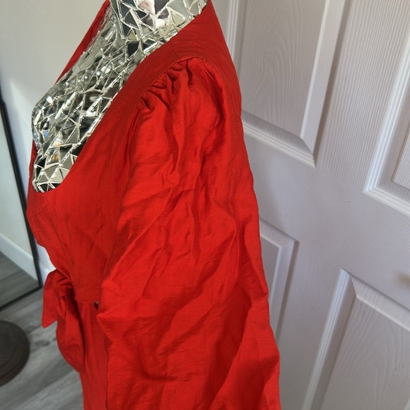 Seven Wonders REVOLVE Red Long Sleeve Dress with Tie Waist L - Picture 7 of 9